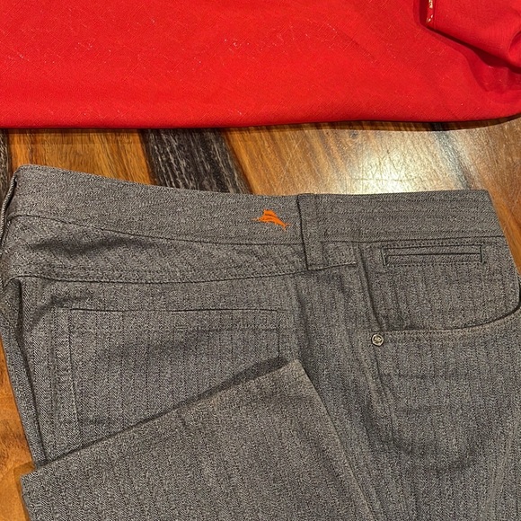 Tommy Bahama Five Pocket Grey stripes Pants. EUC - Picture 4 of 13